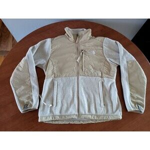 The North Face Womens Small Denali Fleece Sweater Polartec Full Zip White Cream